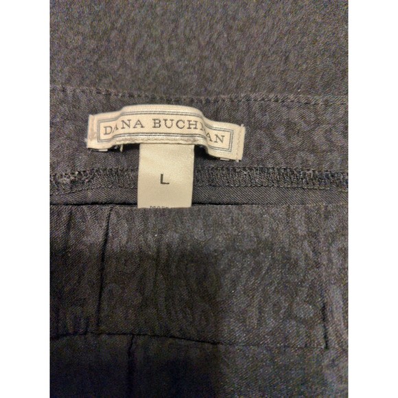 Like new Dana Buchman black leopard tights leggings slacks - Picture 3 of 5